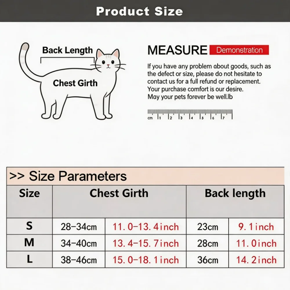 Cat Recovery Suit After Surgery