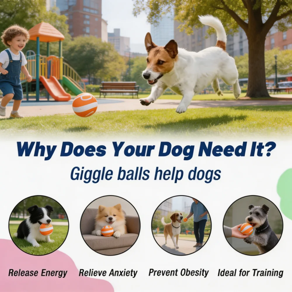 Dog Wobble Giggle Ball with Treat Dispensing
