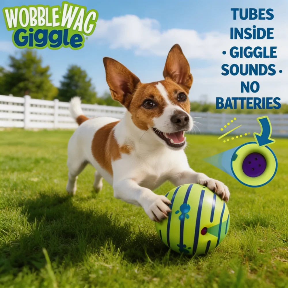 Dog Wobble Giggle Ball with Treat Dispensing