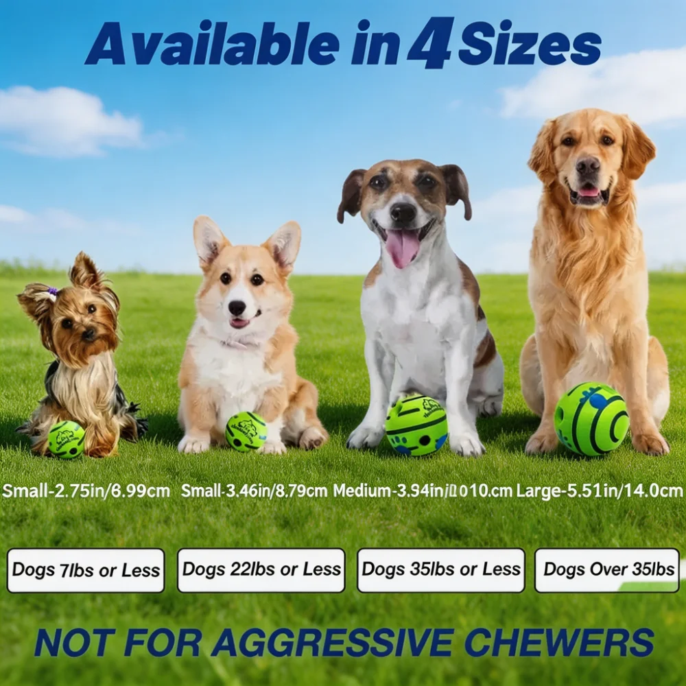 Dog Wobble Giggle Ball with Treat Dispensing