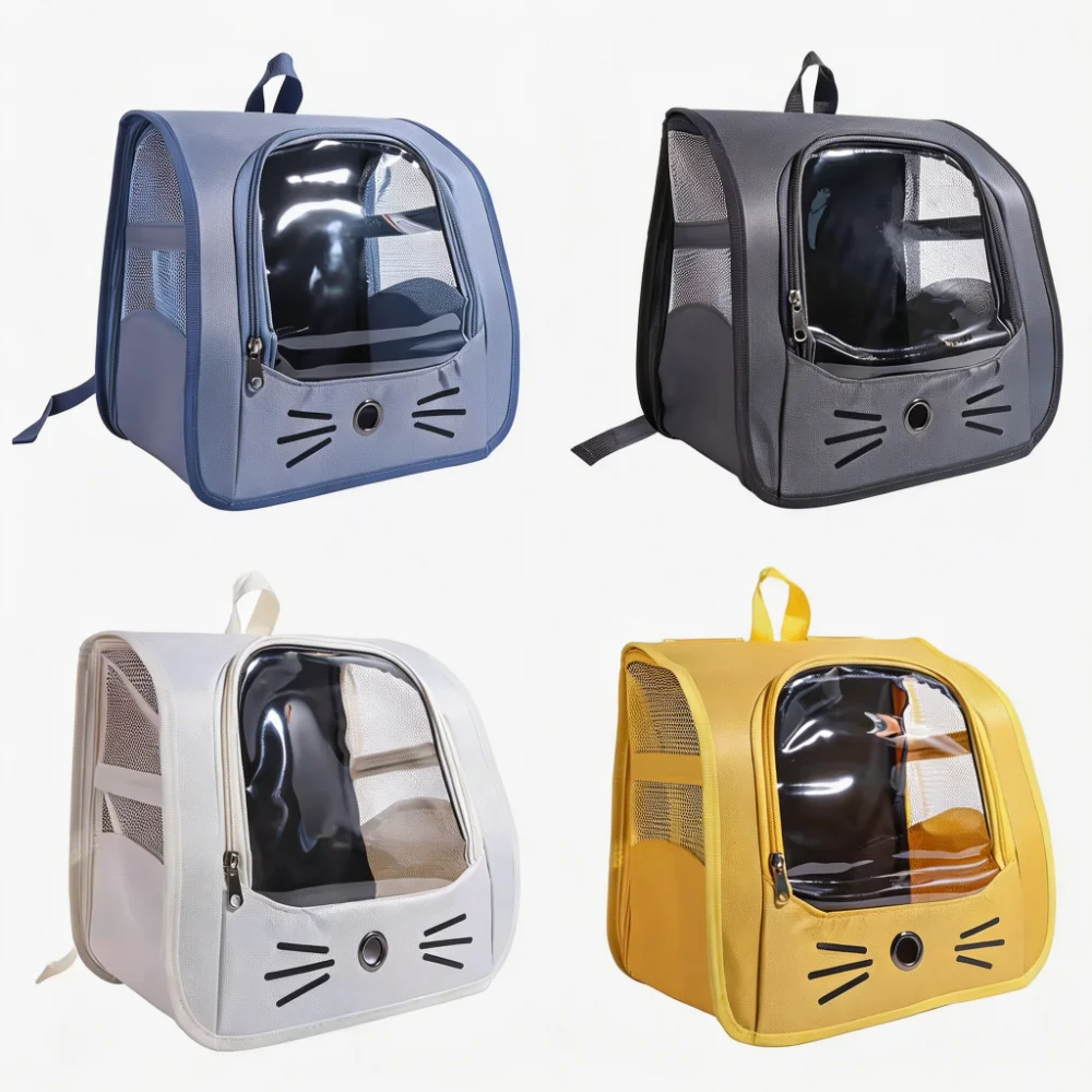 Panoramic Transparent Pet Backpack Carrier for Cats & Small Dogs