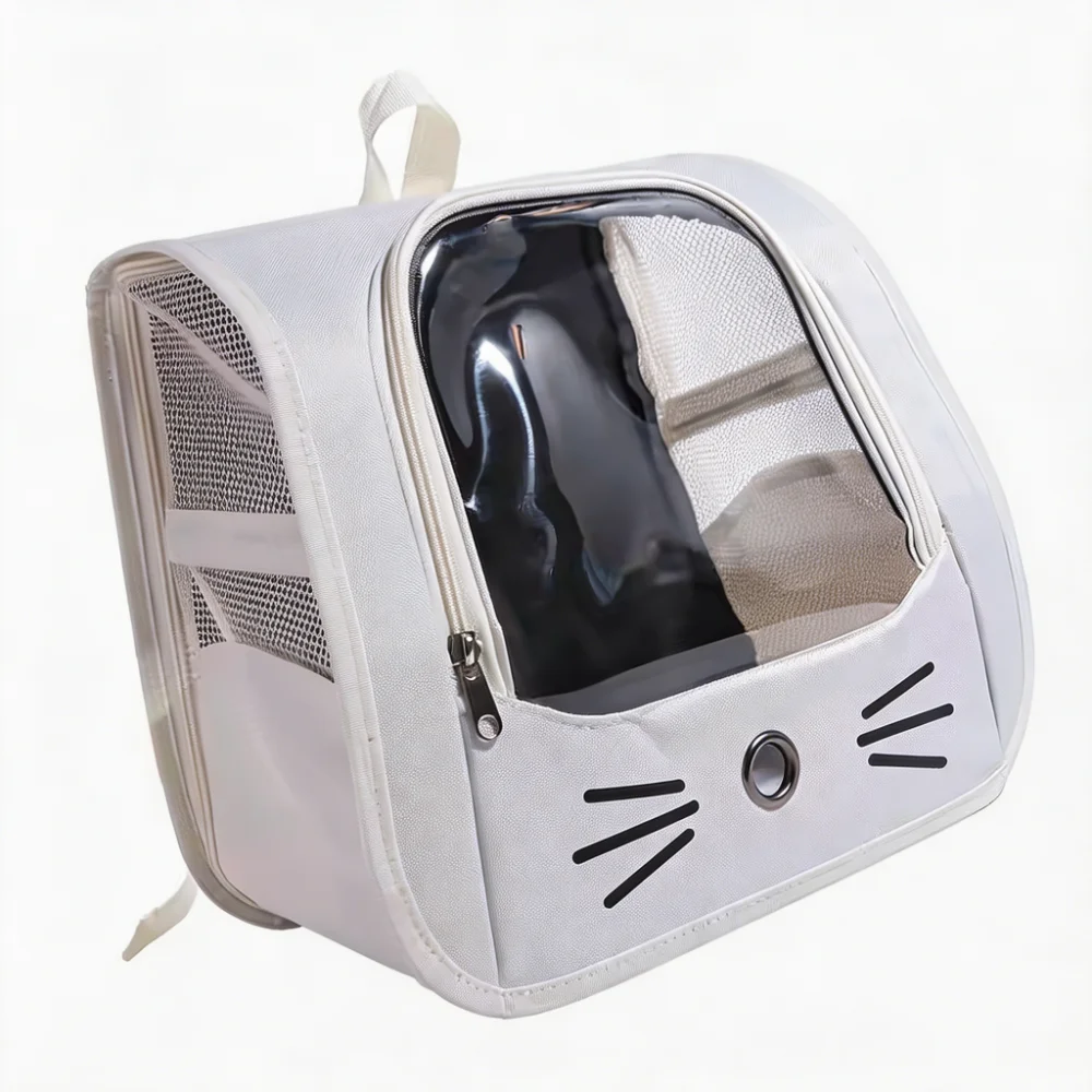 Panoramic Transparent Pet Backpack Carrier for Cats & Small Dogs