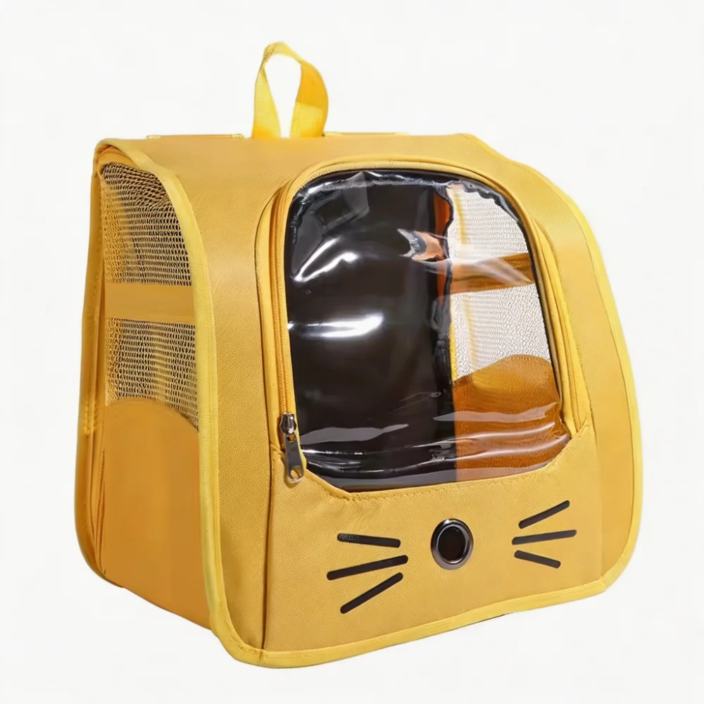 Panoramic Transparent Pet Backpack Carrier for Cats & Small Dogs