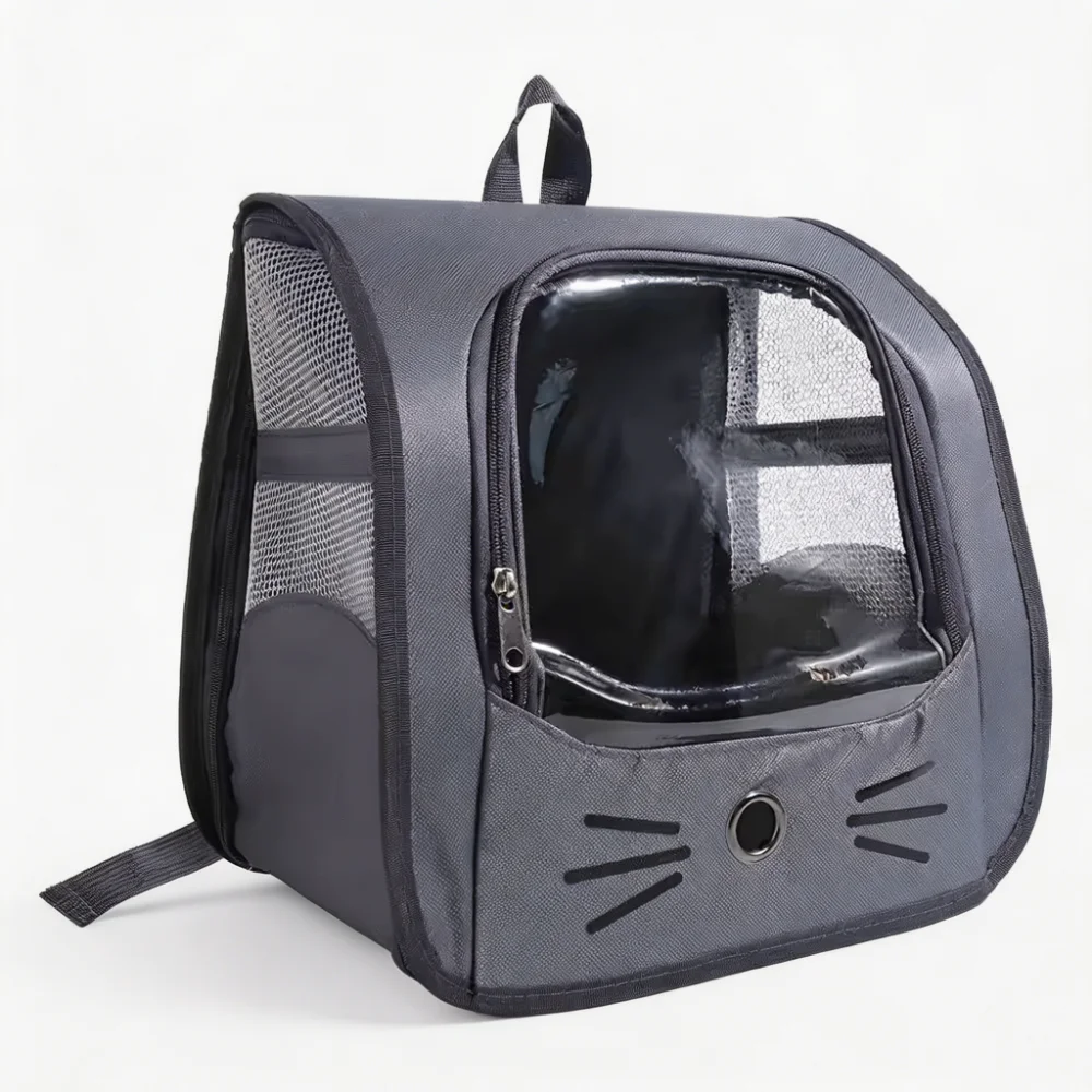 Panoramic Transparent Pet Backpack Carrier for Cats & Small Dogs