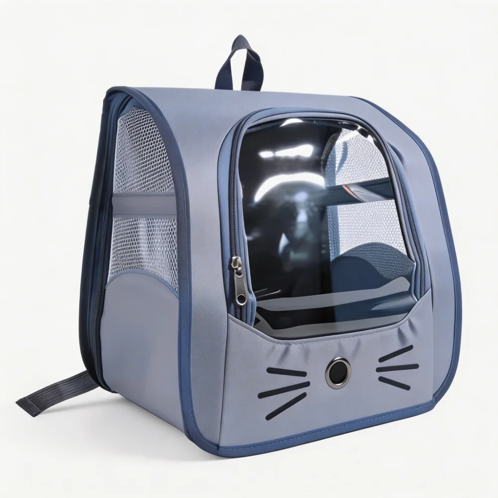 Panoramic Transparent Pet Backpack Carrier for Cats & Small Dogs