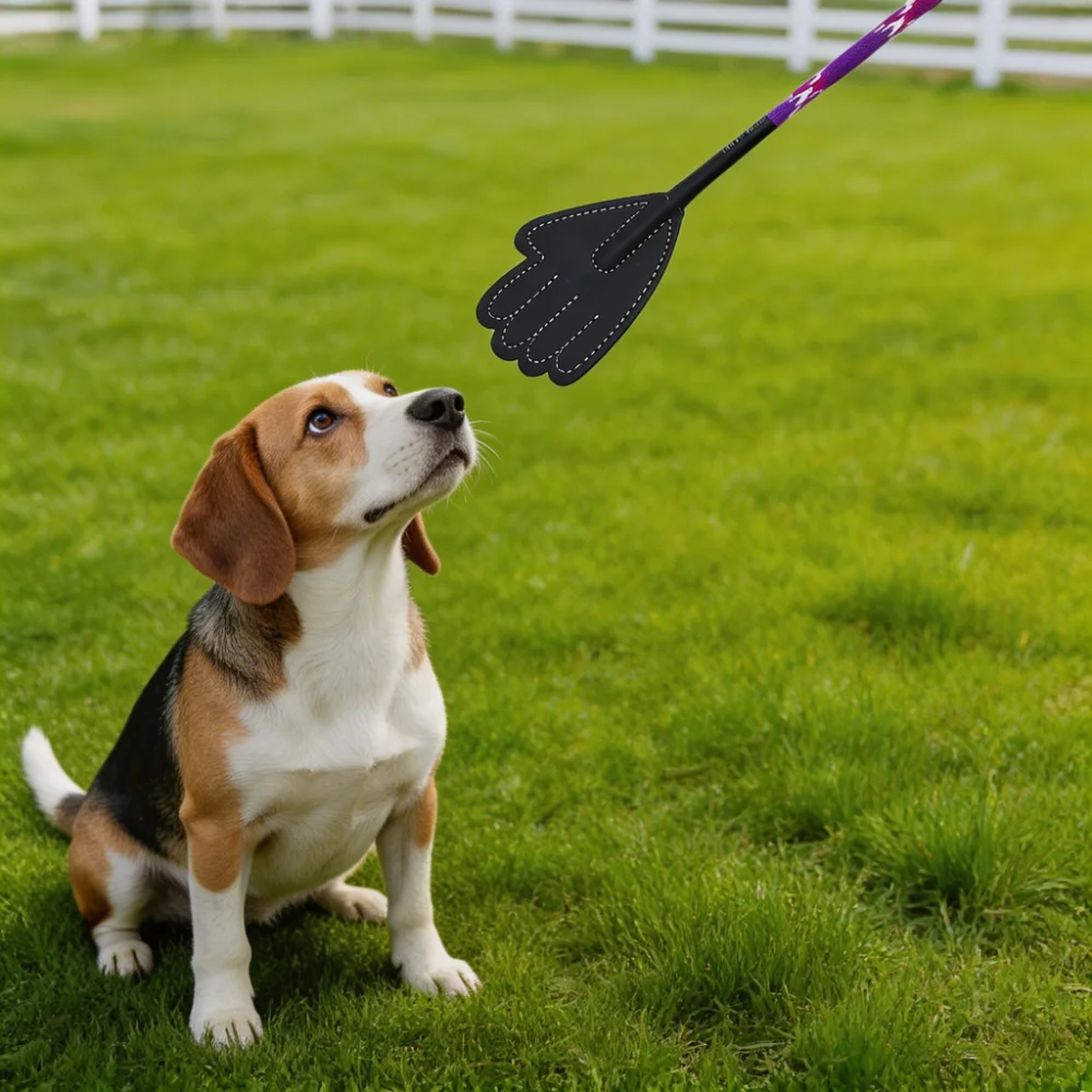 Pet Training Slapper with Palm-Shaped Leather Tip