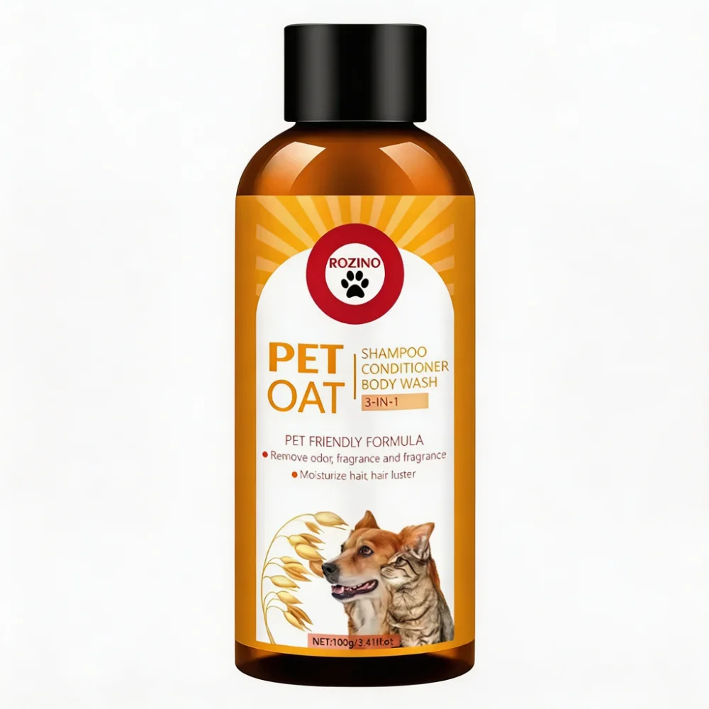 ROZINO 3-in-1 Pet Oat Shampoo Conditioner & Body Wash