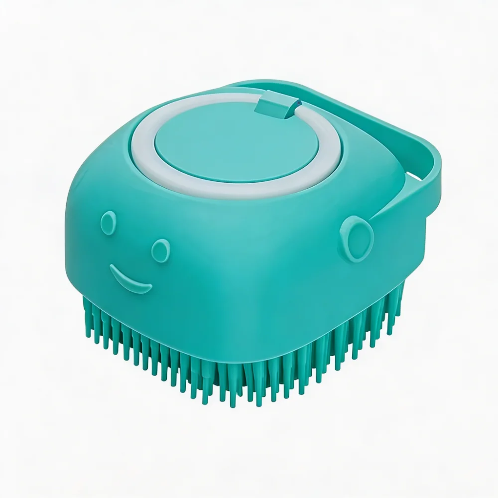 Silicone Bath Brush with Built-In Liquid Dispenser