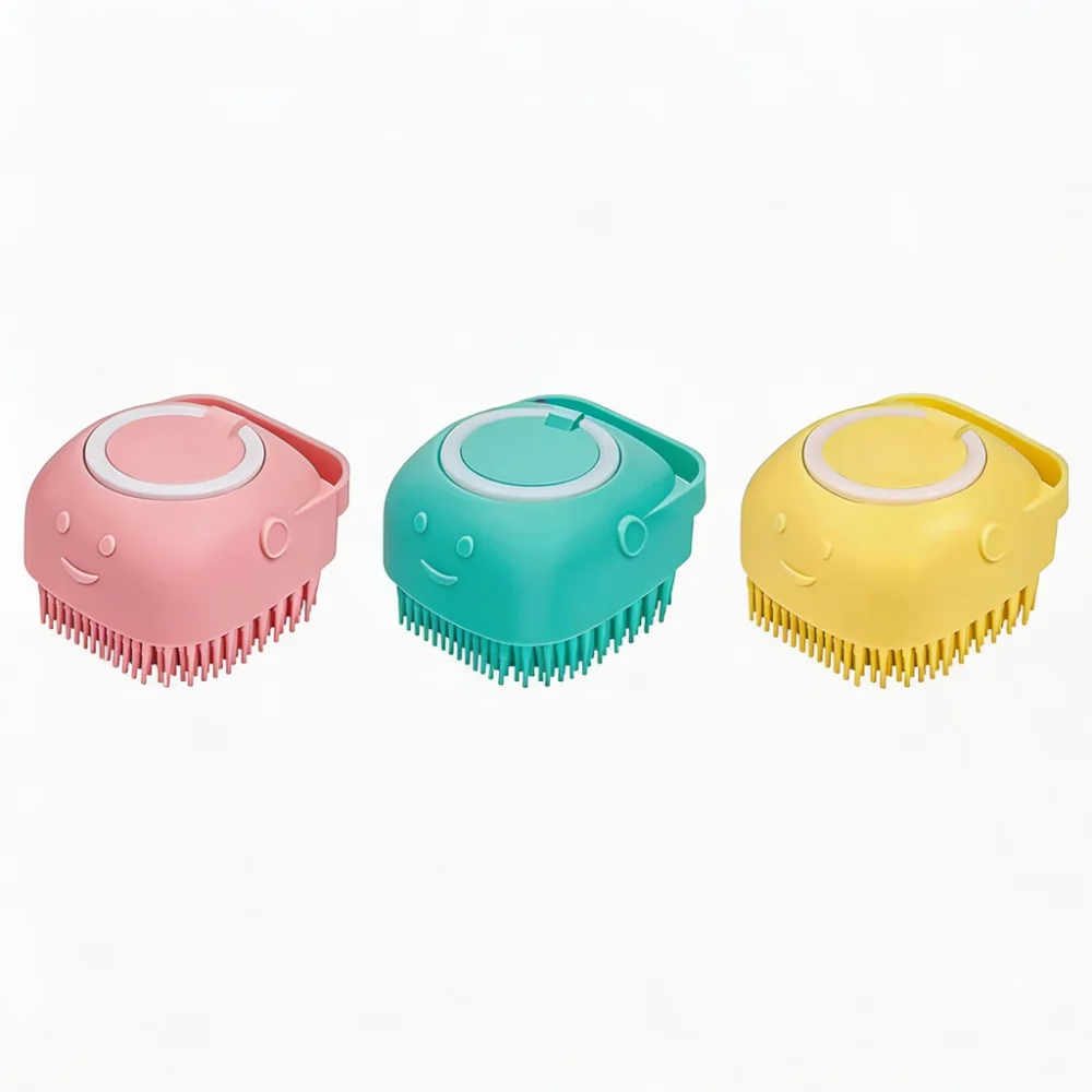 Silicone Bath Brush with Built-In Liquid Dispenser