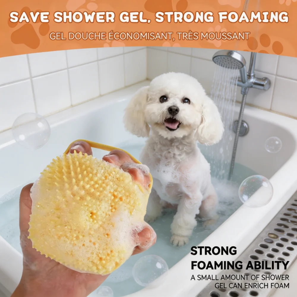 Silicone Bath Brush with Built-In Liquid Dispenser