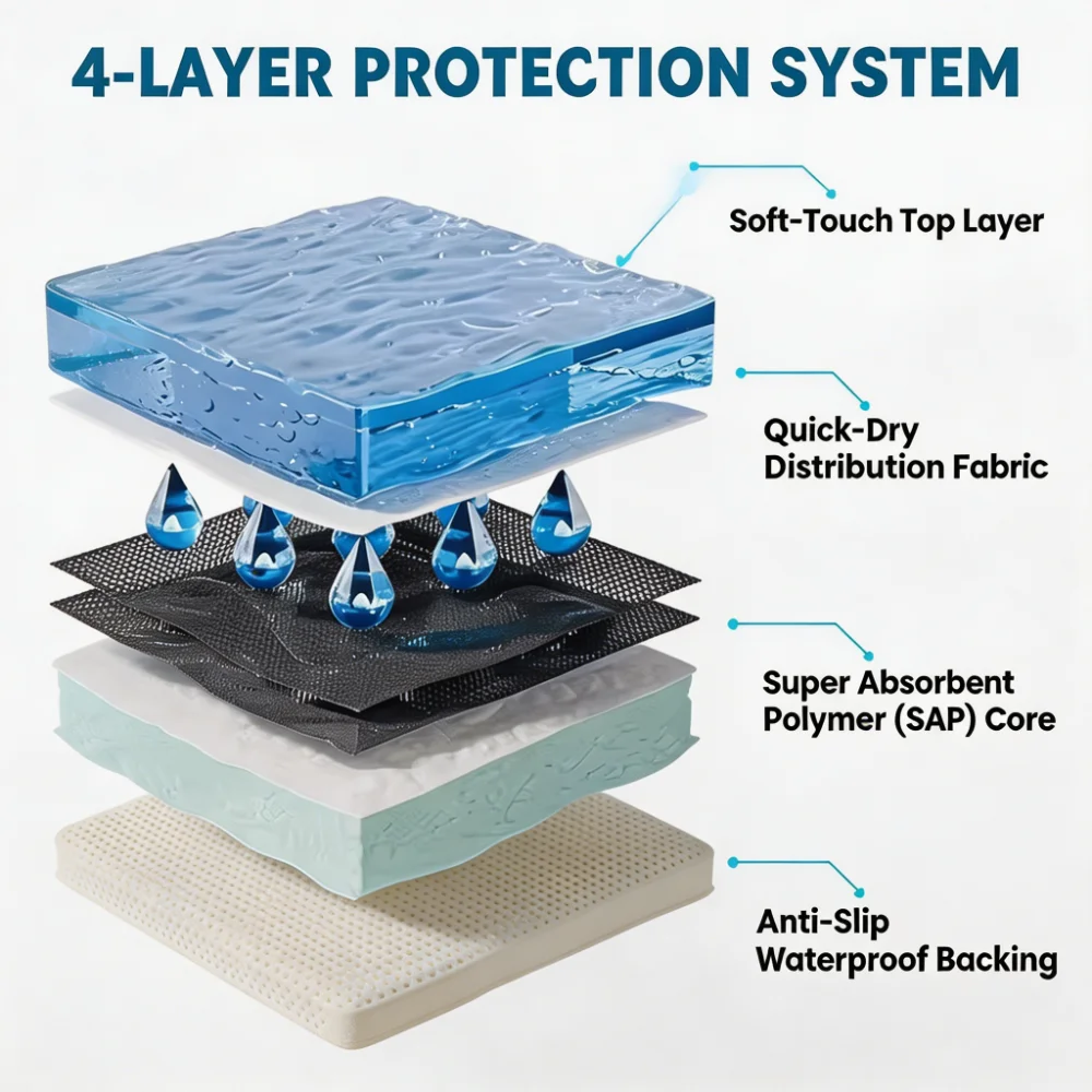 Super Absorbent Polymer Quick-Dry Puppy Pads
