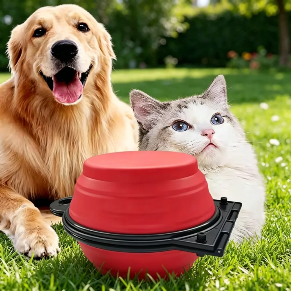 Collapsible Pet Travel Bowl with Carabiner Clip