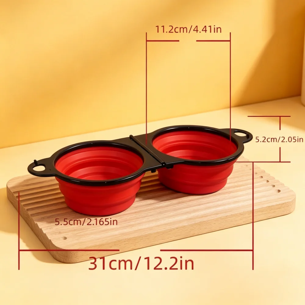 Collapsible Pet Travel Bowl with Carabiner Clip