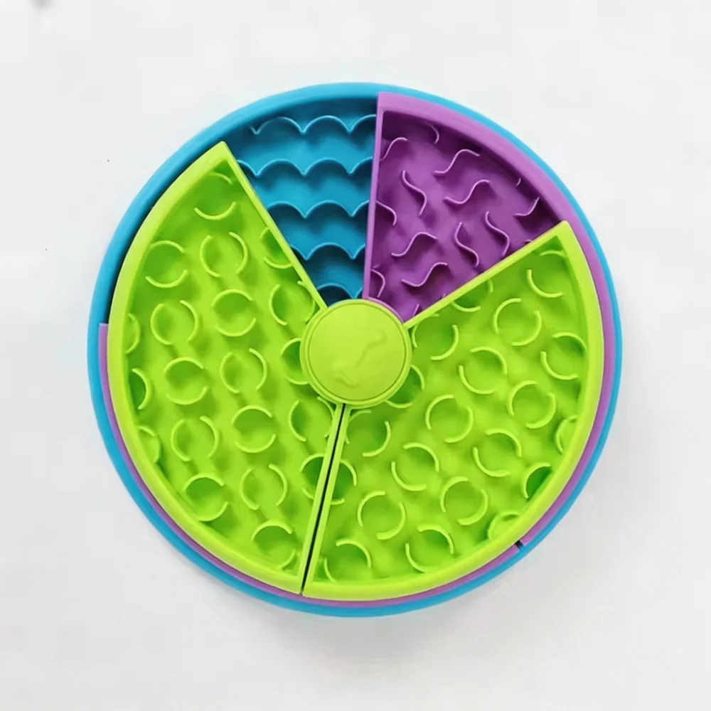 2-in-1 Rotating Slow Feeder Bowl & Lick Mat Combo