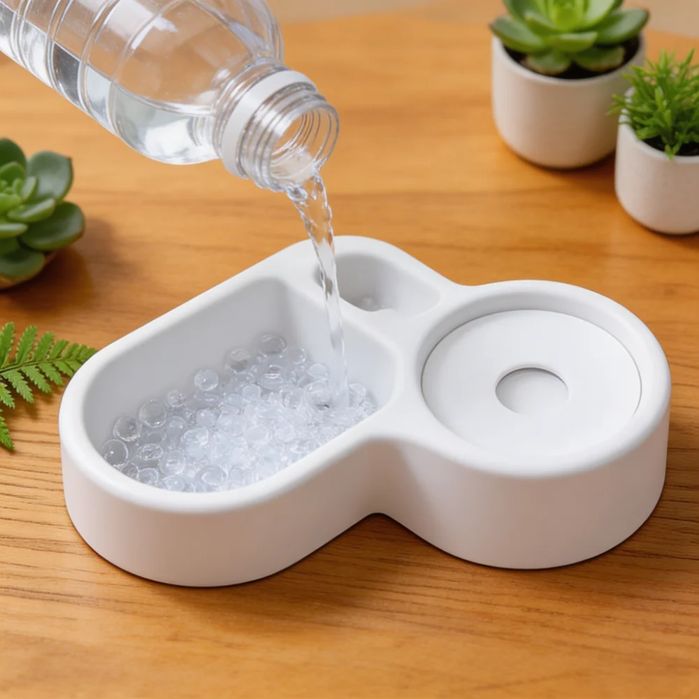 500ml 2-in-1 Gravity Auto-Refill Pet Water and Food Bowl