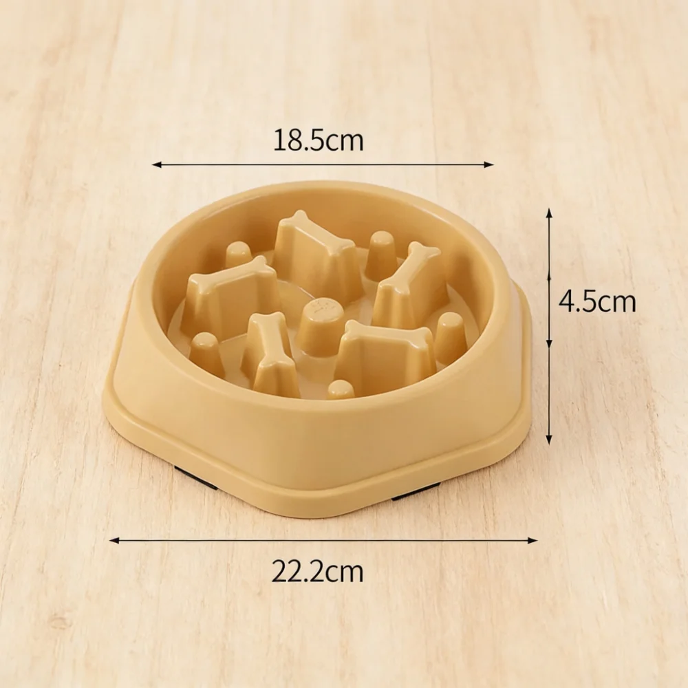 Bone-Shaped Slow Feeder Dog Bowl