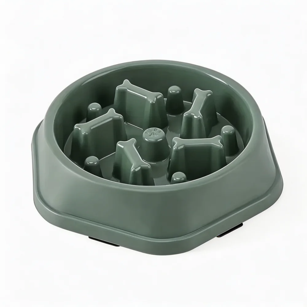 Bone-Shaped Slow Feeder Dog Bowl