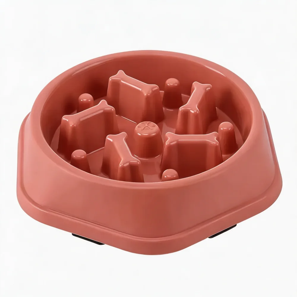 Bone-Shaped Slow Feeder Dog Bowl