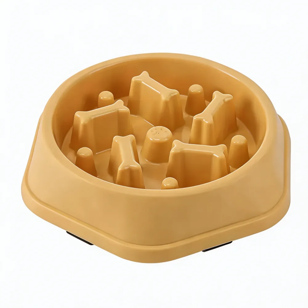 Bone-Shaped Slow Feeder Dog Bowl