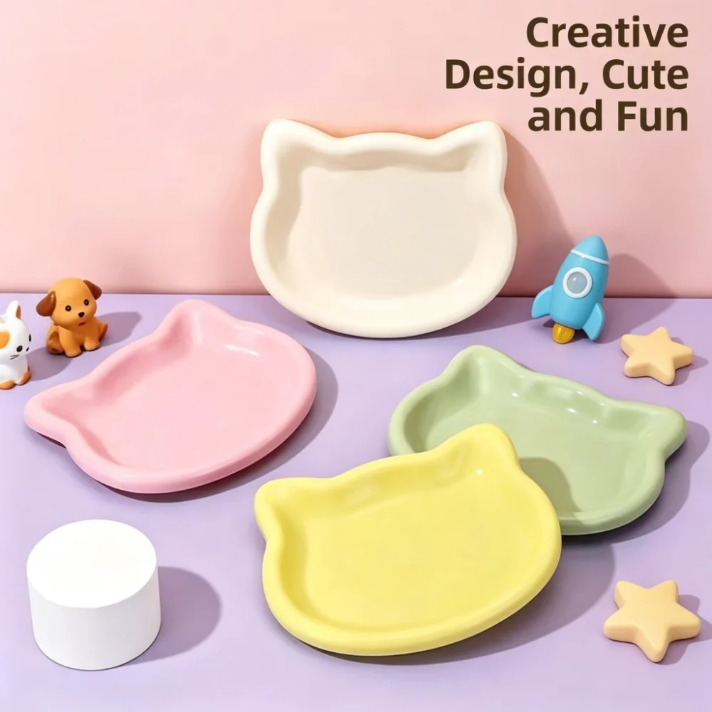 Cat Shape Ceramic Dipping Sauce Dish Set