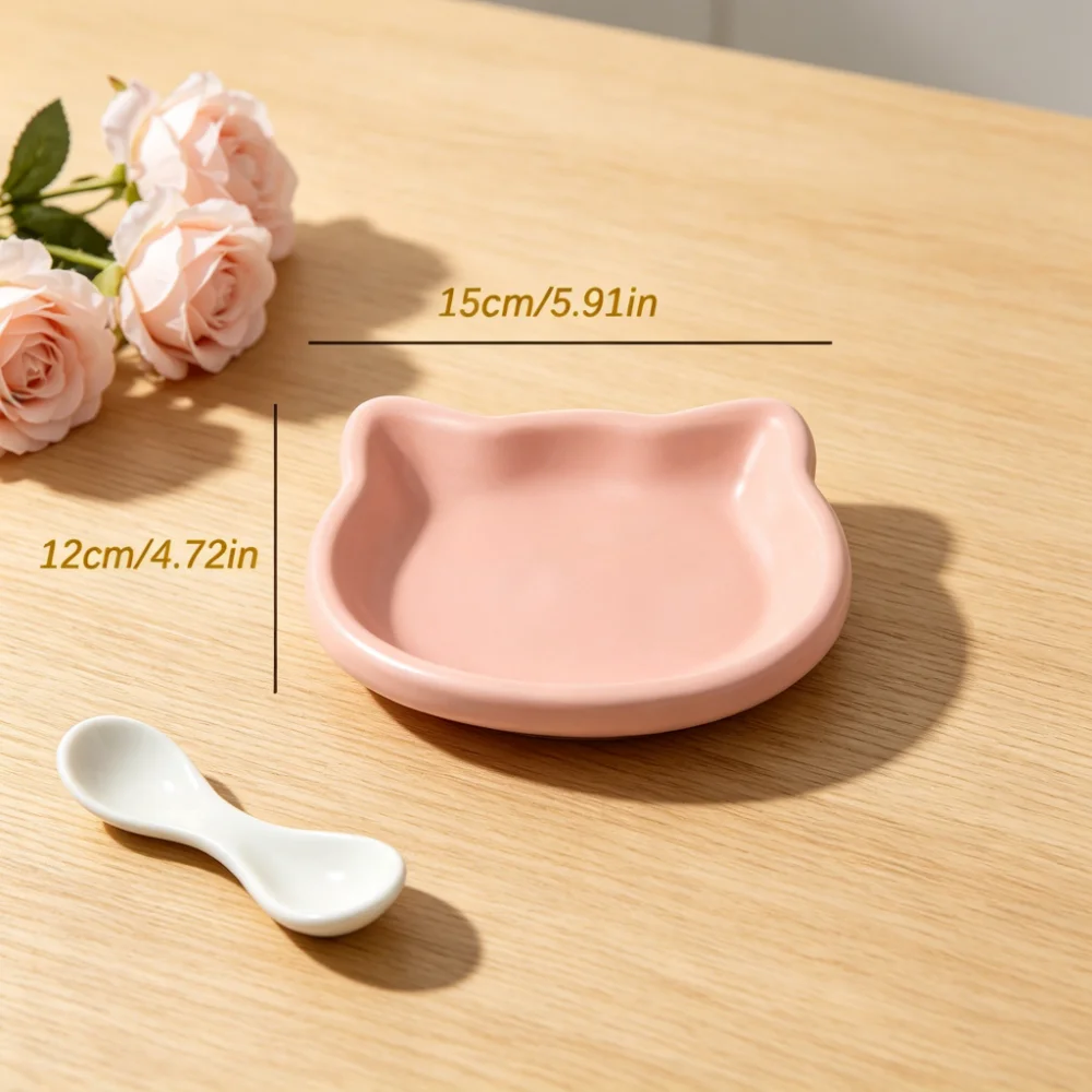 Cat Shape Ceramic Dipping Sauce Dish Set
