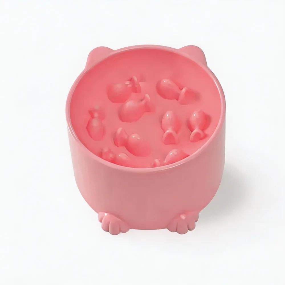 Cat Slow Feeder Bowl with Fish Maze Design
