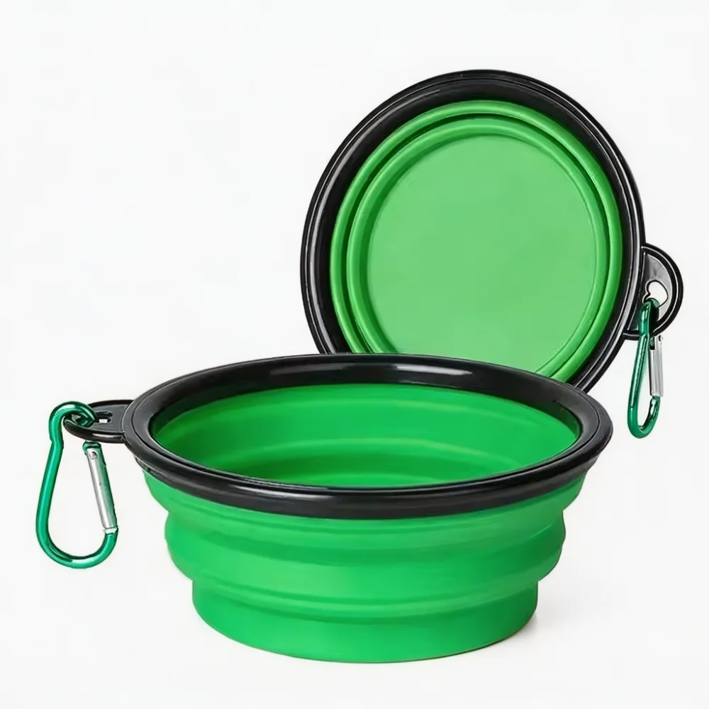 Collapsible Pet Travel Bowl with Carabiner Clip