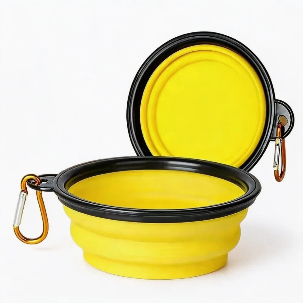 Collapsible Pet Travel Bowl with Carabiner Clip