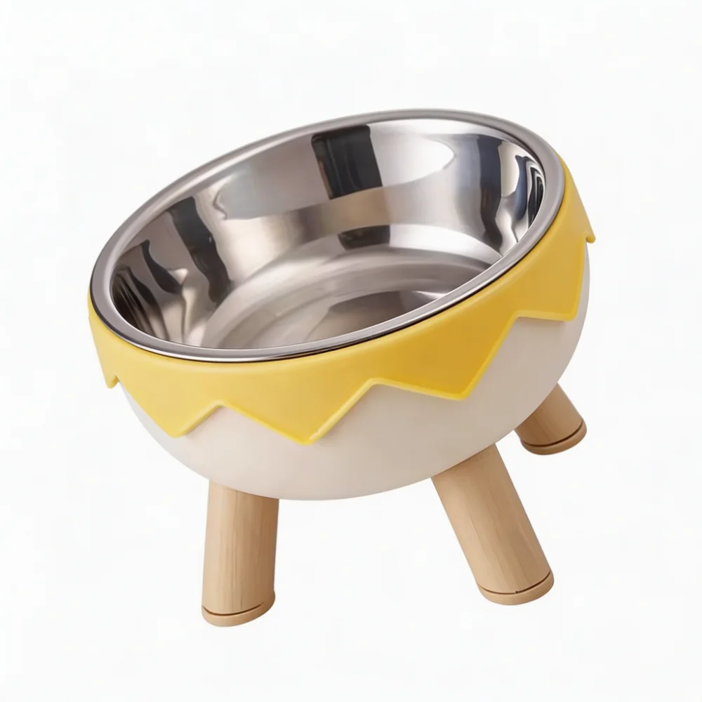 Crown Shaped Elevated Pet Bowl with Removable stainless steel Inner Bowl