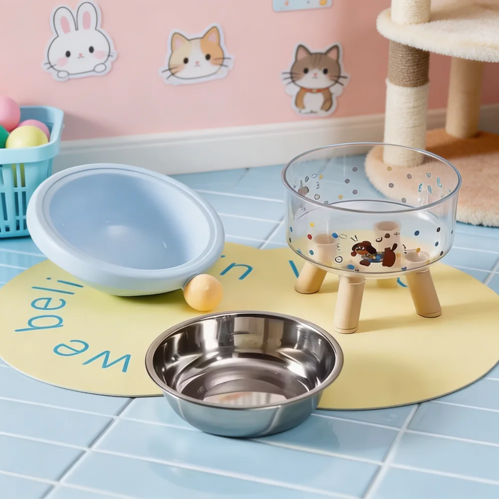 Elevated Cat Dog Bowl Nordic Style Raised Pet Feeder