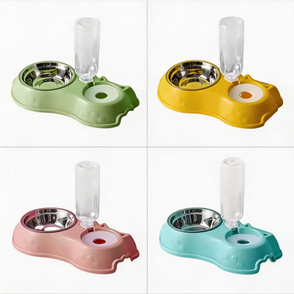 Gravity Auto-Refill Pet Water and Food Bowl Set