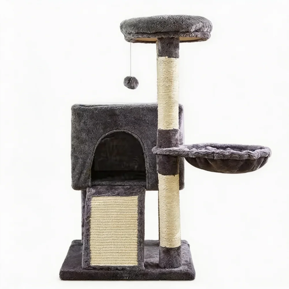 Multi-Function Sisal Cat Tree with Cat Condo