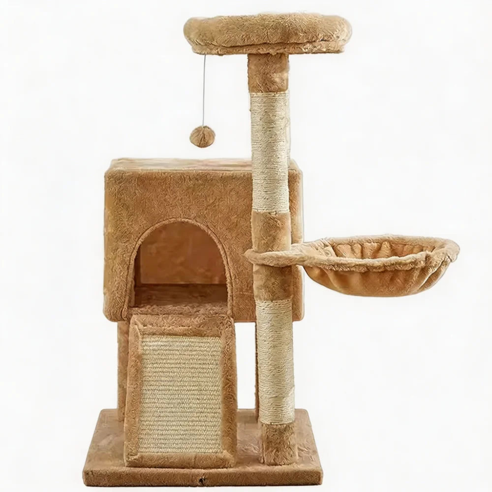 Multi-Function Sisal Cat Tree with Cat Condo