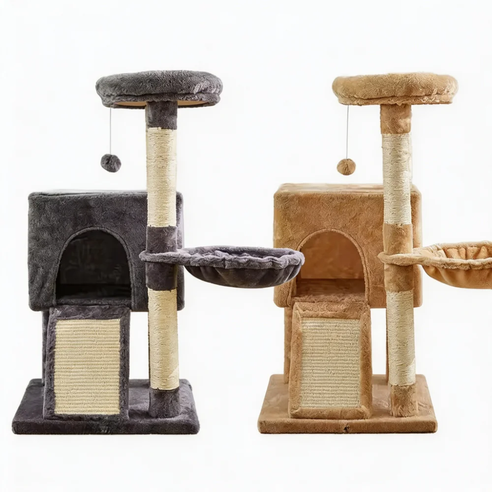 Multi-Function Sisal Cat Tree with Cat Condo