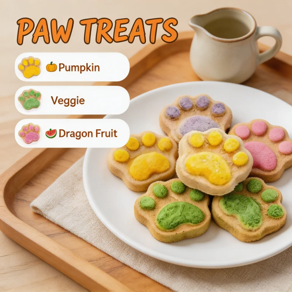 Paw Print Natural Dental Chew Bones for Dogs