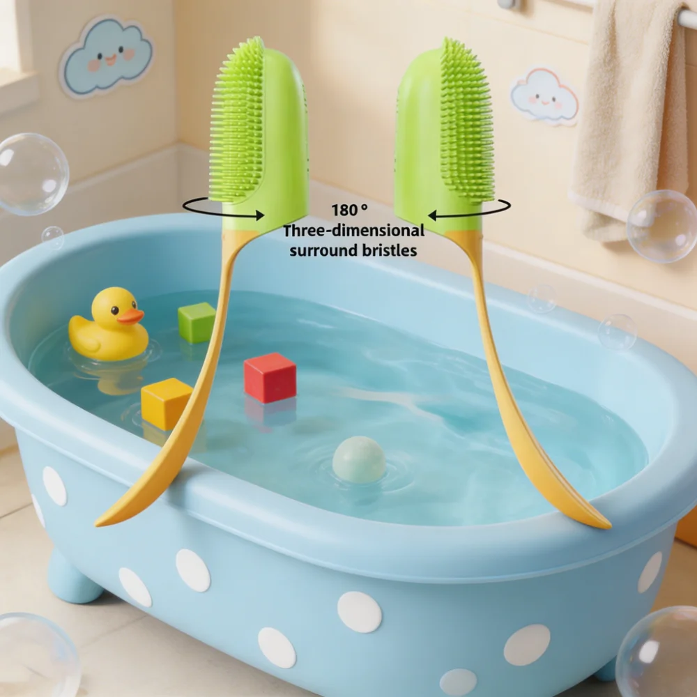 Pet Finger Toothbrush 360° Deep Cleaning Soft Silicone Bristles