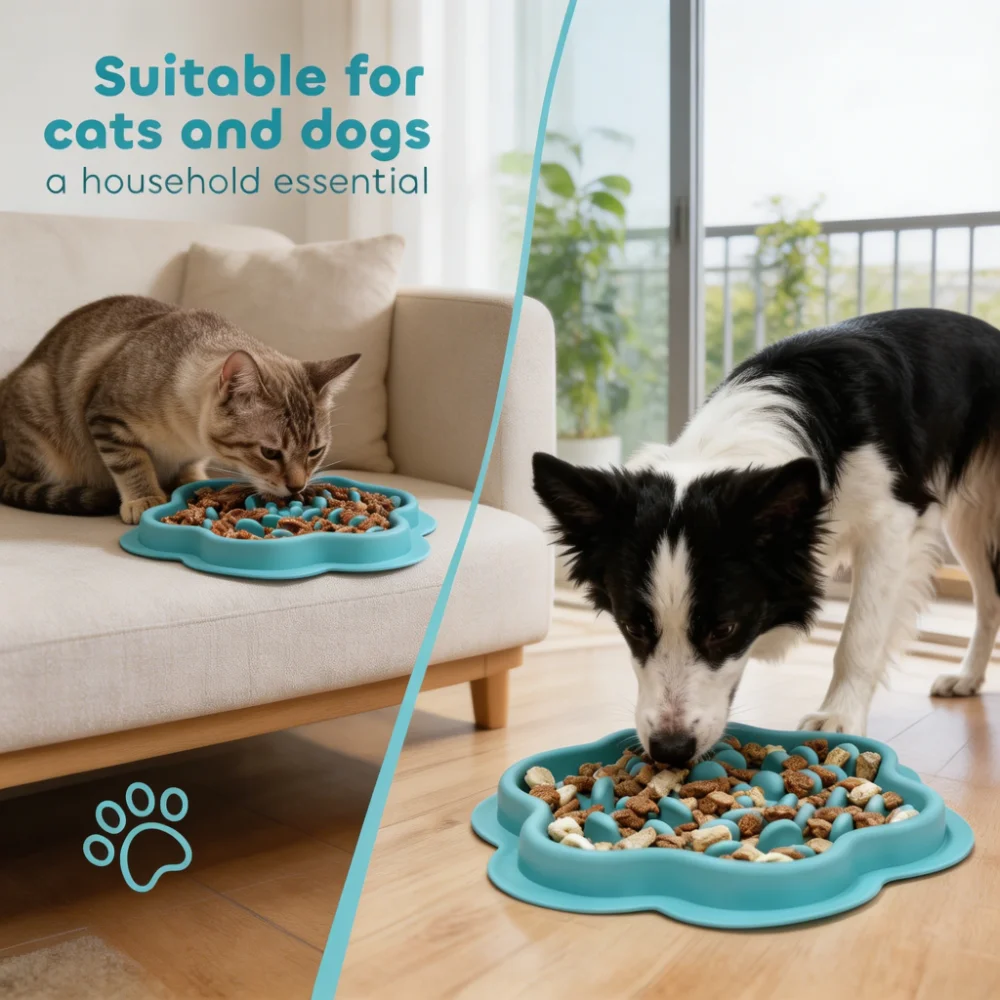 Petal Slow Feeder Bowl for Dogs & Cats