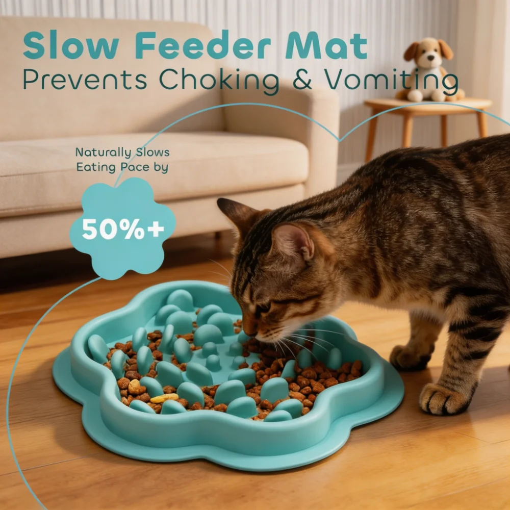 Petal Slow Feeder Bowl for Dogs & Cats
