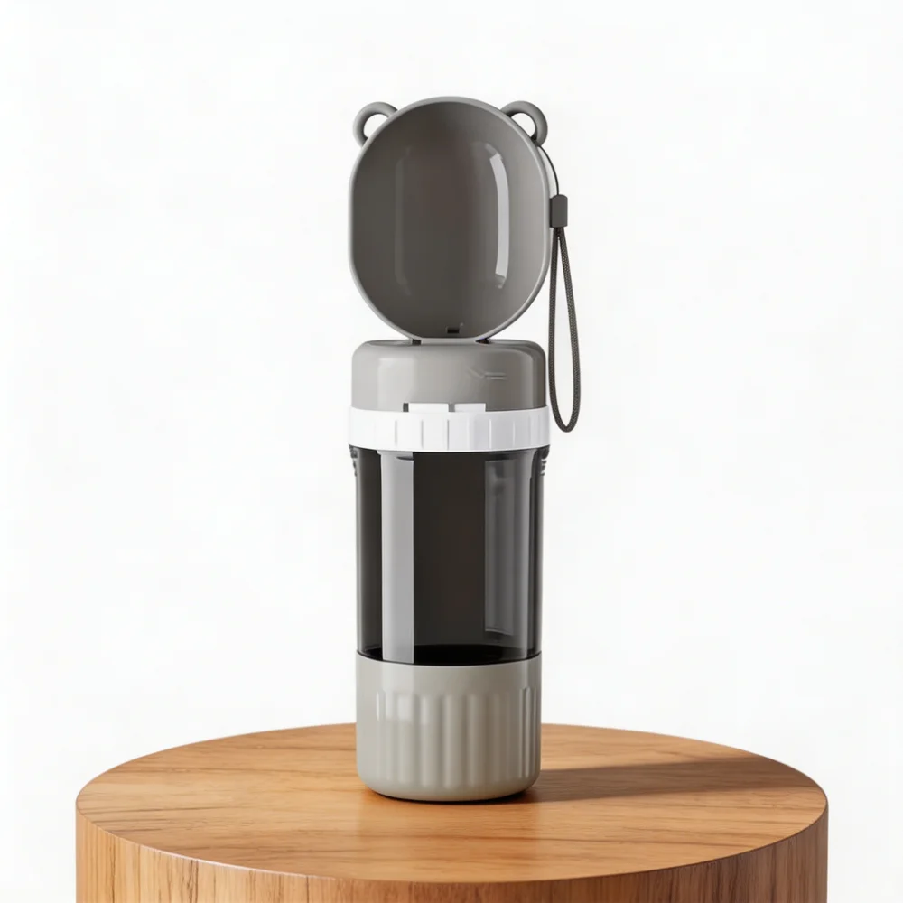 2-in-1 Portable Pet Water Bottle and Food Container