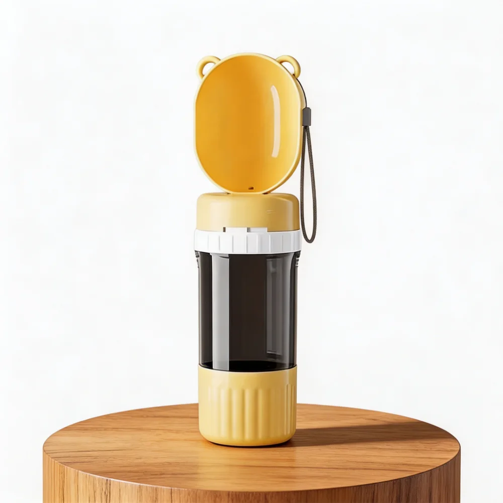 2-in-1 Portable Pet Water Bottle and Food Container