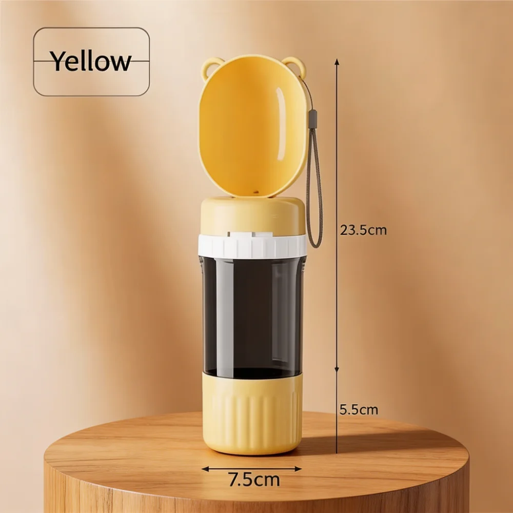 2-in-1 Portable Pet Water Bottle and Food Container