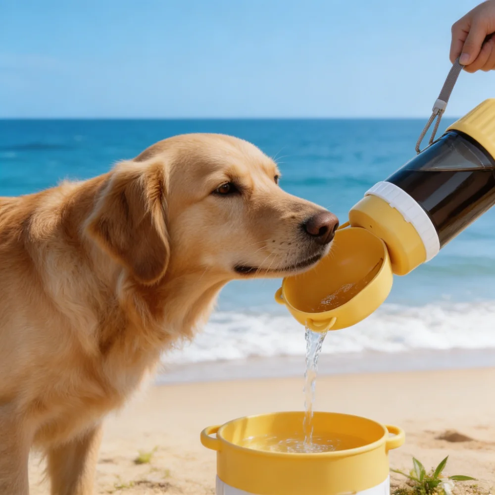 2-in-1 Portable Pet Water Bottle and Food Container