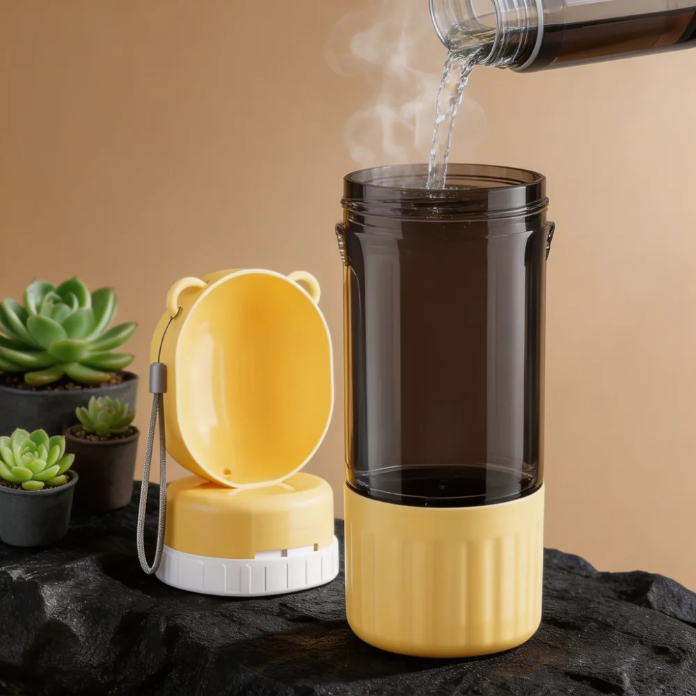 2-in-1 Portable Pet Water Bottle and Food Container