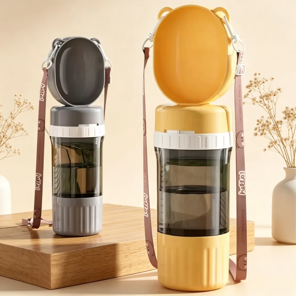2-in-1 Portable Pet Water Bottle and Food Container