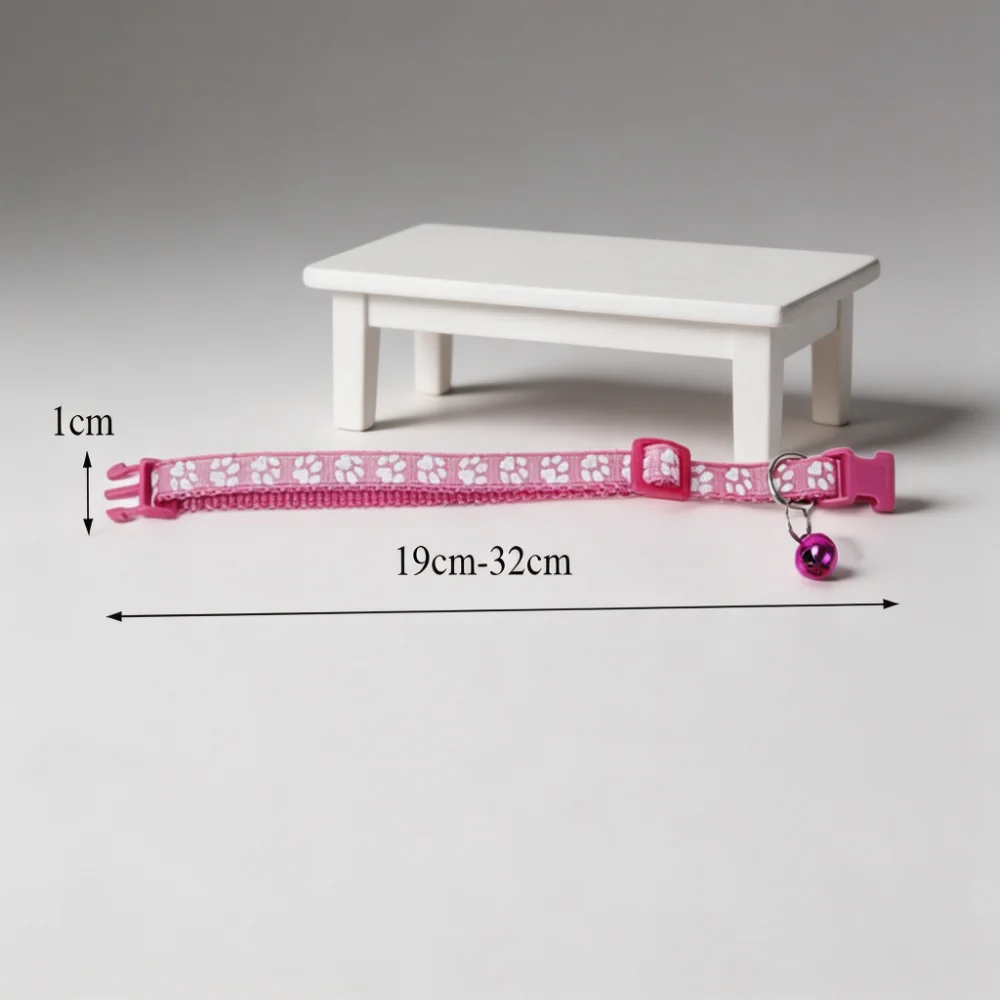 Reflective Paw Print Cat Collar with Bell