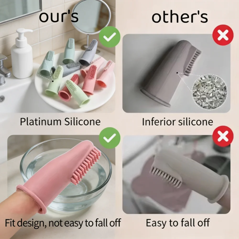 Silicone Finger Toothbrush for Dogs and Cats
