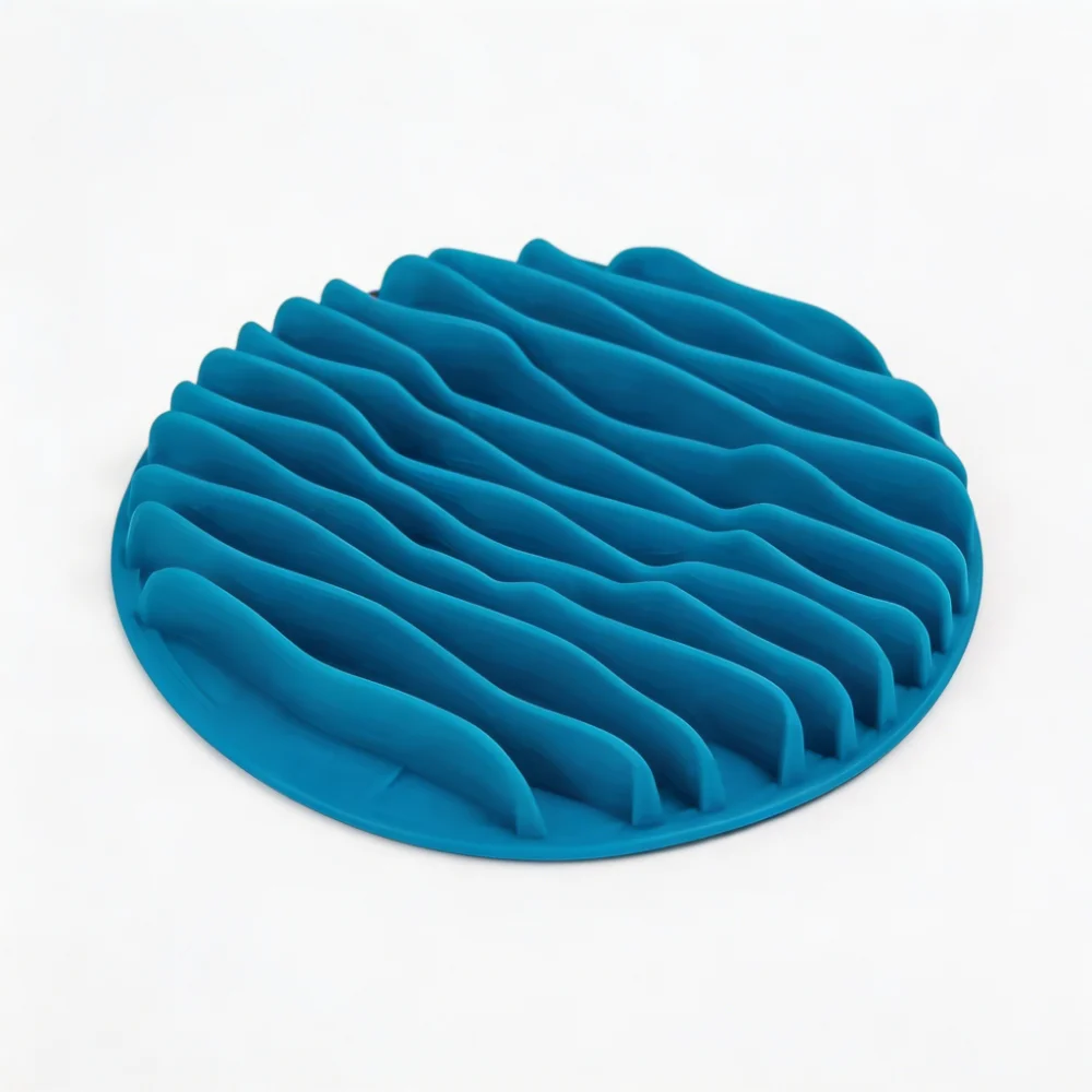 Silicone Wave Maze Slow Feeder Lick Mat for Dogs & Cats