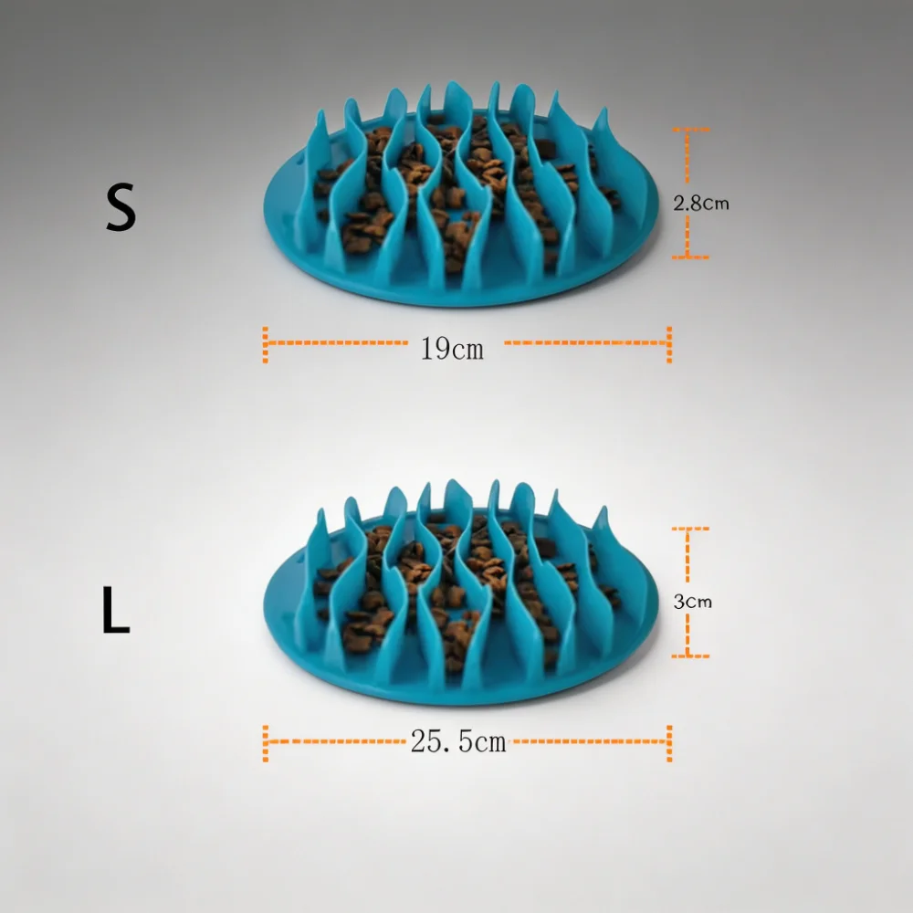 Silicone Wave Maze Slow Feeder Lick Mat for Dogs & Cats