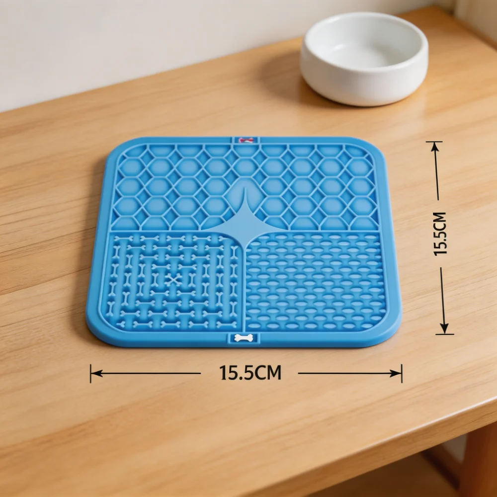 Slow Feeder Lick Mat for Dogs and Cats with Suction Cup