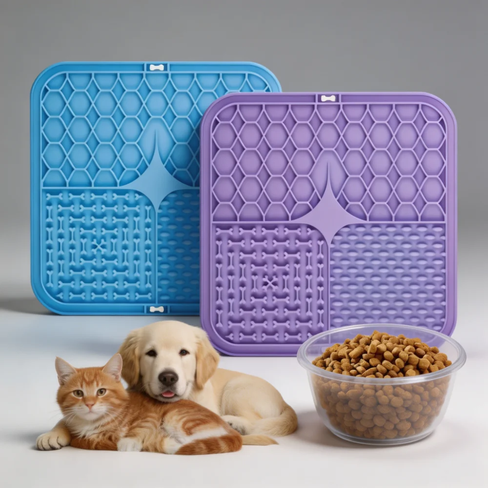 Slow Feeder Lick Mat for Dogs and Cats with Suction Cup